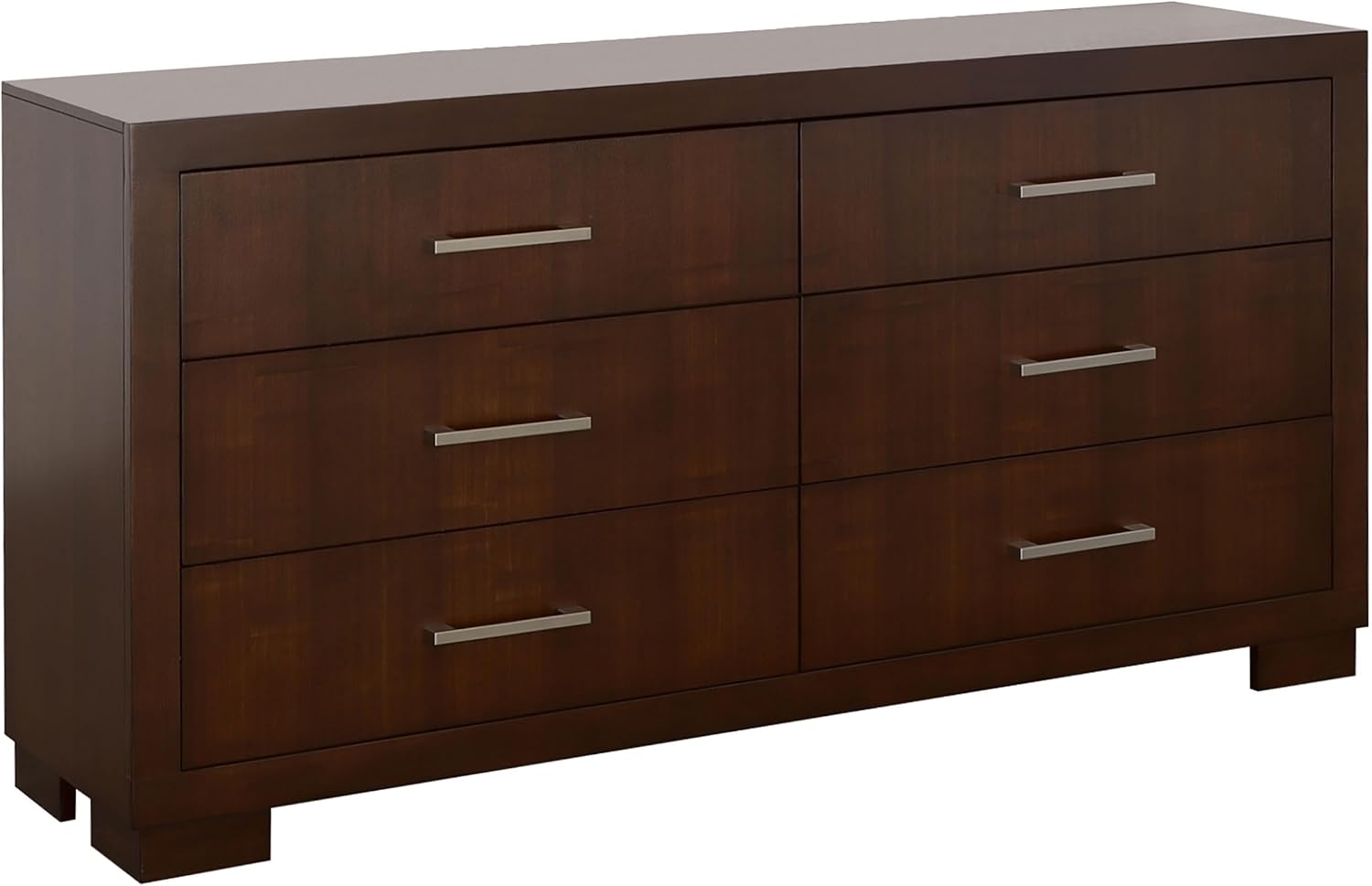 Coaster Home Furnishings Jessica Contemporary 4-Piece Bedroom Set Eastern King Size LED Storage Bookcase Bed Frame 47-inch Headboard Cappuccino 200719KE-S4