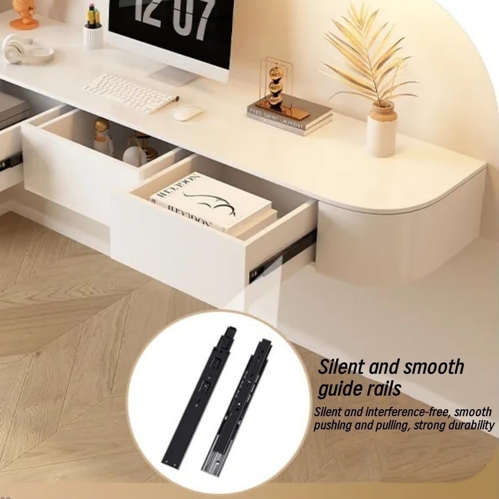 Wall Mounted Makeup Vanity Floating Corner Vanity Desk Space-Saving Floating Dressing Table for Room Small Rooms Decor