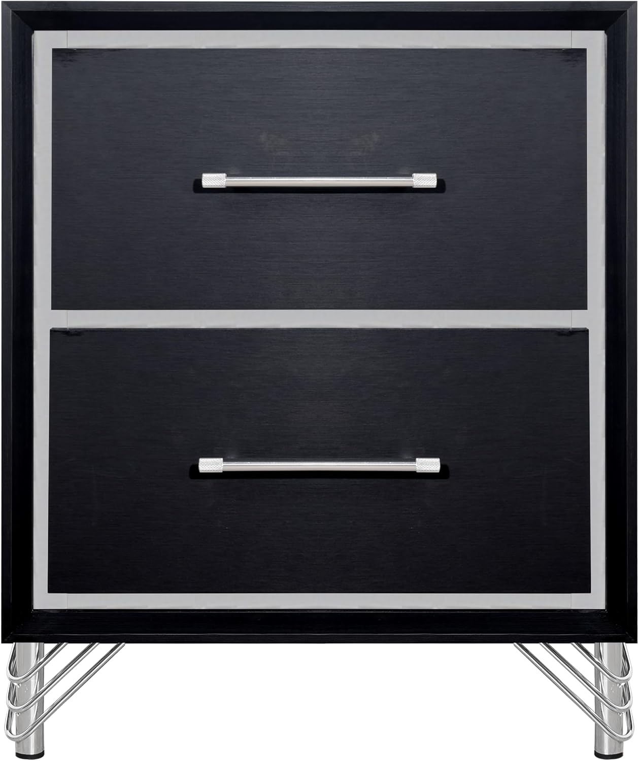 New Classic Furniture Ava 4-Piece Wood Queen Bedroom Set with Nightstand, Ebony Black