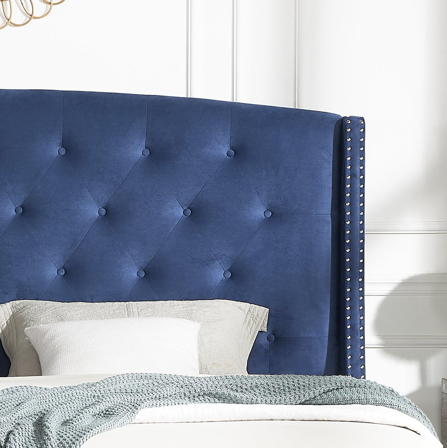 Roundhill Furniture Summit Platform, King, Blue