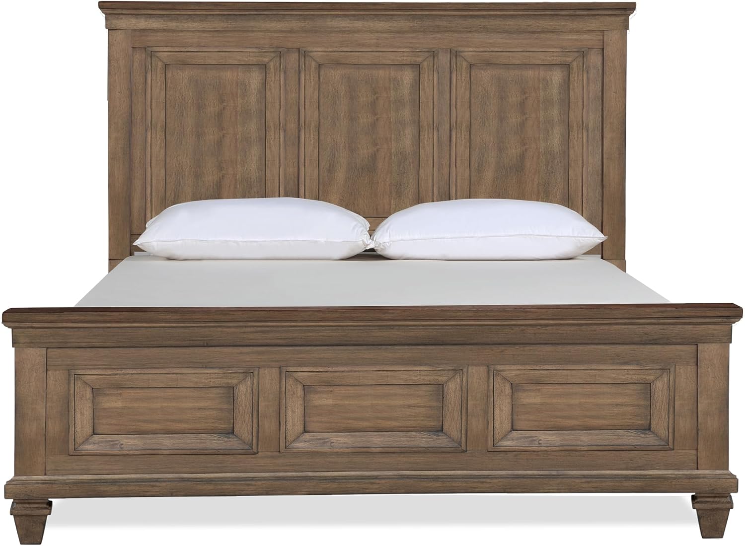 New Classic Furniture Mariana 4-Piece Wood Cal King Bedroom Set with Nightstand, Vintage Mocha