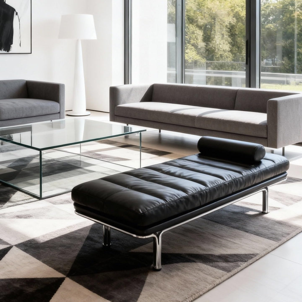 Modern Adjustable Sofa Bed Multiuse Living Room Study Convertible Bench Folding Seating Rest Stool Ottoman Couch Bench(140x50x42cm)