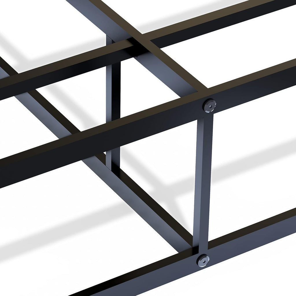 East West Furniture Dothan Traditional Metal Twin Bed Frame in Black