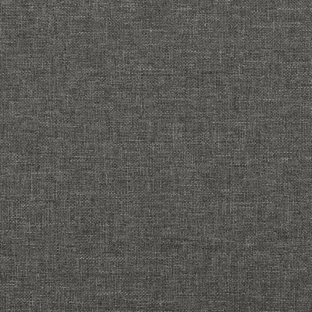 Dark Gray Twin Fabric Bed Frame with Polyester Plywood Engineered Wood, Breathable Material and Sturdy Construction for Modern Bedroom, Durable Design Soft Fabric Cover Sleek