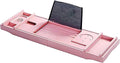Bamboo Bathtub Caddy Tray with Glass Holder Expandable Design for Most Bathtubs Sturdy Stylish and Pink 75 110 * 23 * 5cm