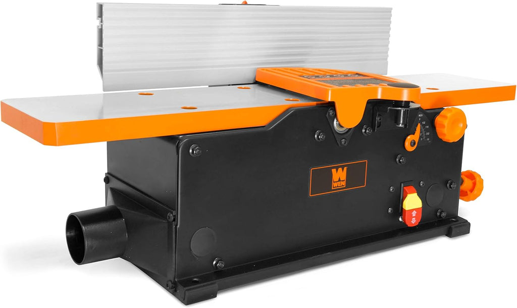 WEN JT3062 10-Amp 6-Inch 2-Blade Benchtop Jointer, Black & JN8504 8.5-Amp Plate and Biscuit Joiner with Case and Biscuits