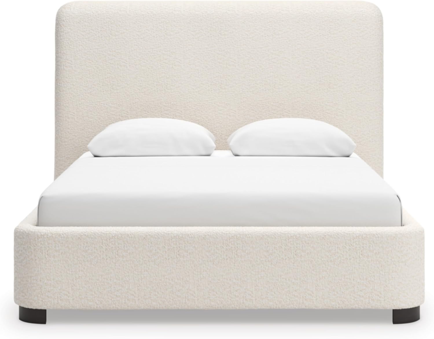 Signature Design by Ashley Brandinlane Casual Queen Upholstered Bed, Foundation/Box Spring Required, Nuvella Cleanable Performance Fabric, 54.63' High, Beige