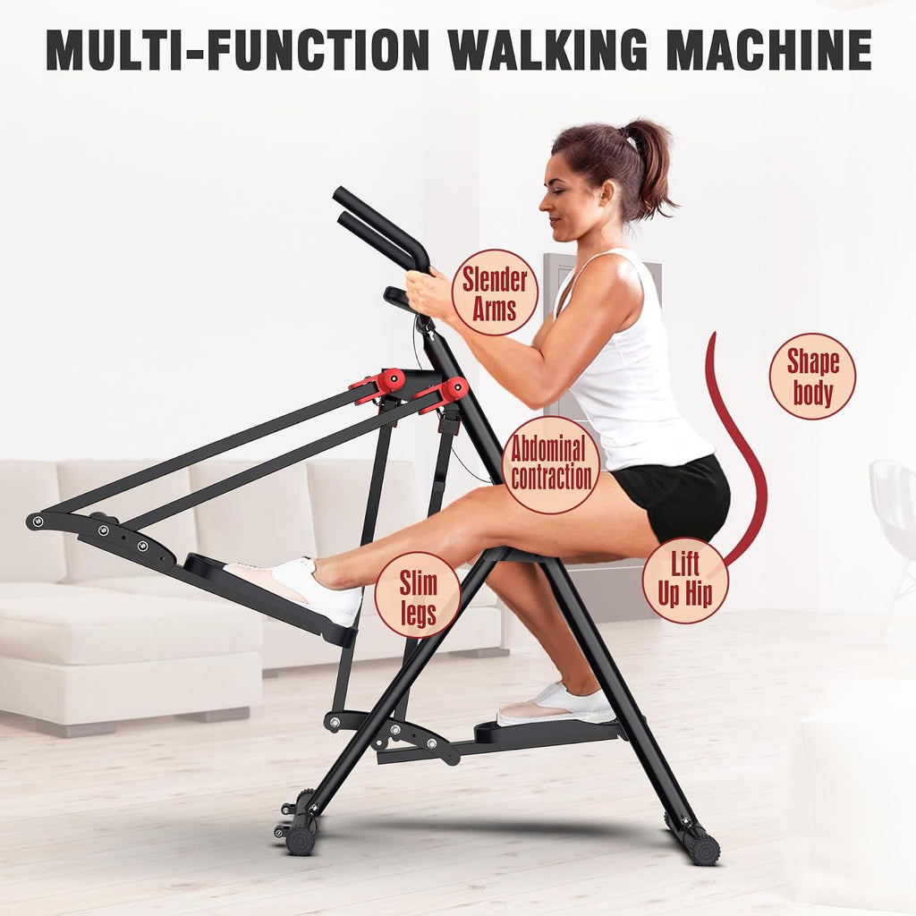 Air Walk Elliptical Glider Machine,Ellipse Home Cross-Training Arm/Leg Cardio Workout Machine for Senior & Adult,Side Sway Action 360 Motion Full-Body Exerciser for Home Gym
