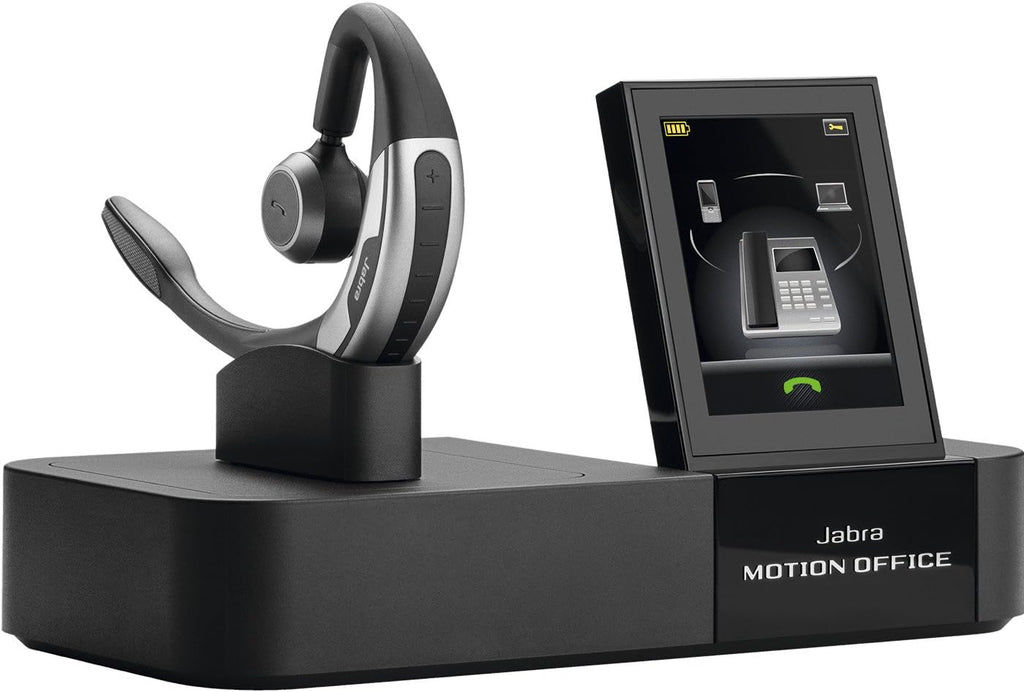 Jabra Motion Office Bluetooth Headset with Touch Screen Base for Desk Phone, VoIP Softphone, Mobile Phones and Tablets