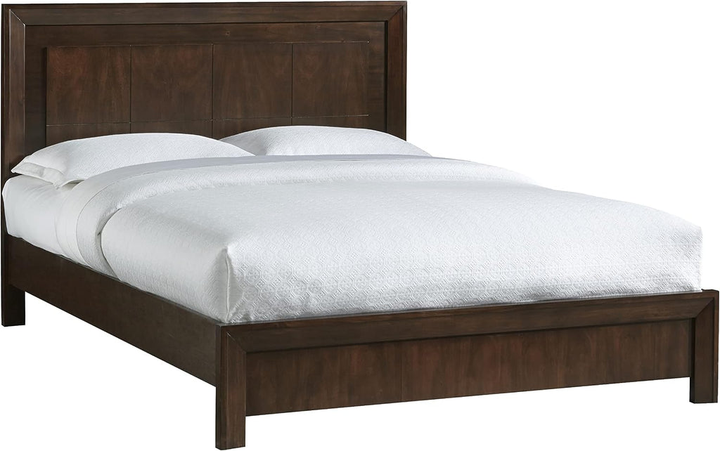 Modus Furniture Solid Wood Platform Bed, Queen, Element - Chocolate Brown