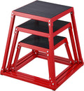 VEVOR Plyometric Jump Box, 18 Inch Plyo Box, Steel Plyometric Platform and Jumping Agility Box, Anti-Slip Fitness Exercise Step Up Box for Home Gym Training, Conditioning Strength Training
