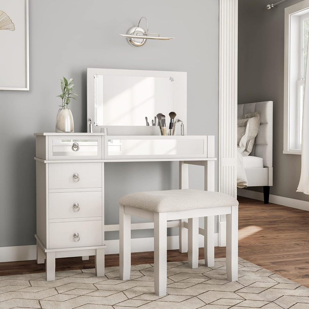 Linon Vanity Set, White