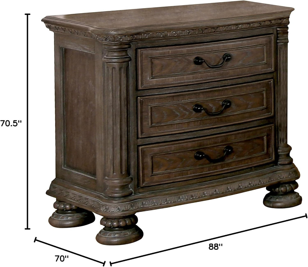 HOMES: Inside + Out Anitra Traditional Queen 4 Piece Bed Set,