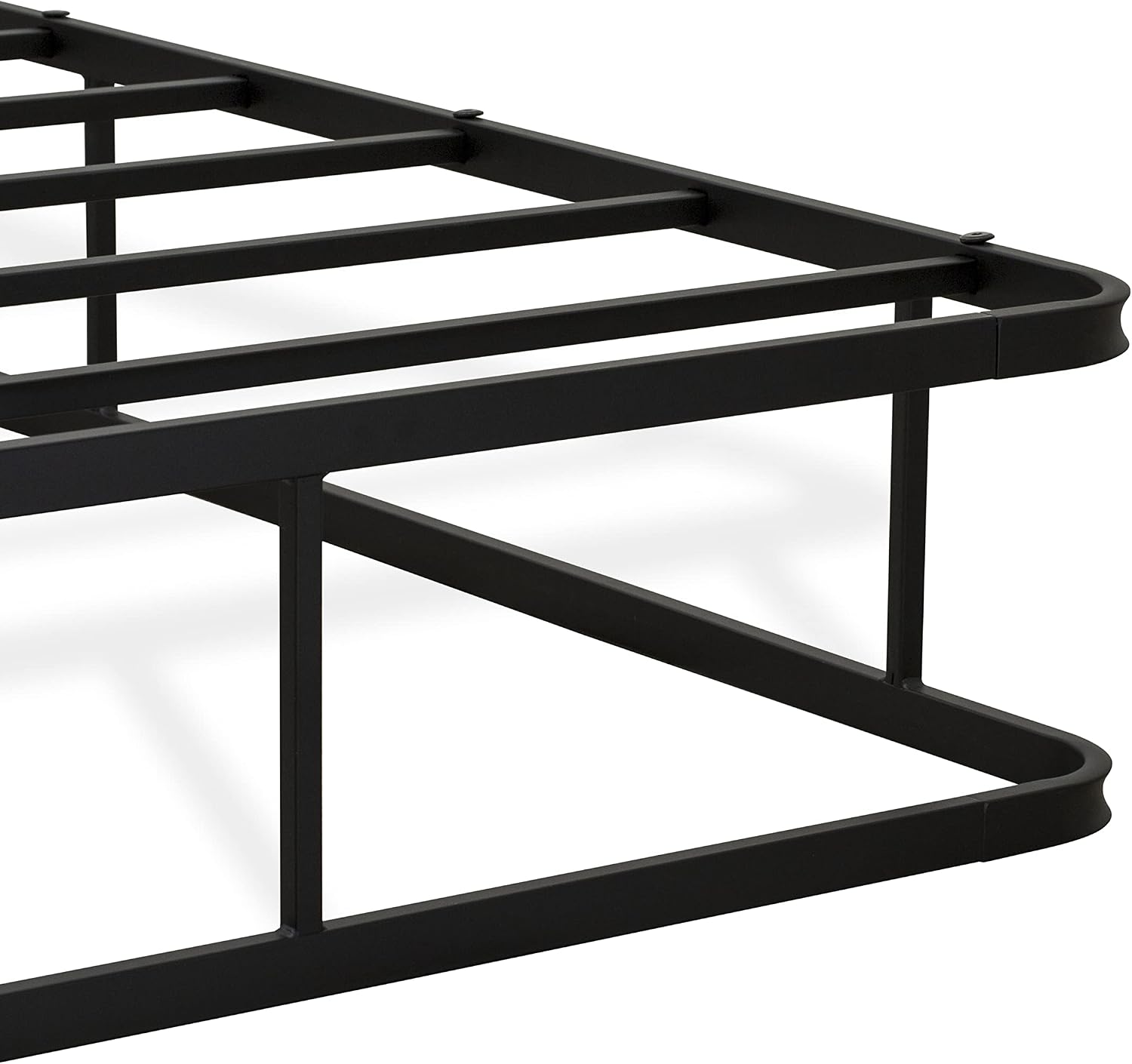 East West Furniture Dothan Traditional Metal Queen Bed Frame in Black