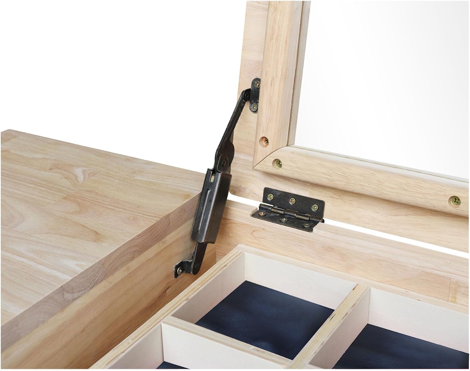 Solid Wood Vanity Table, Unfinished