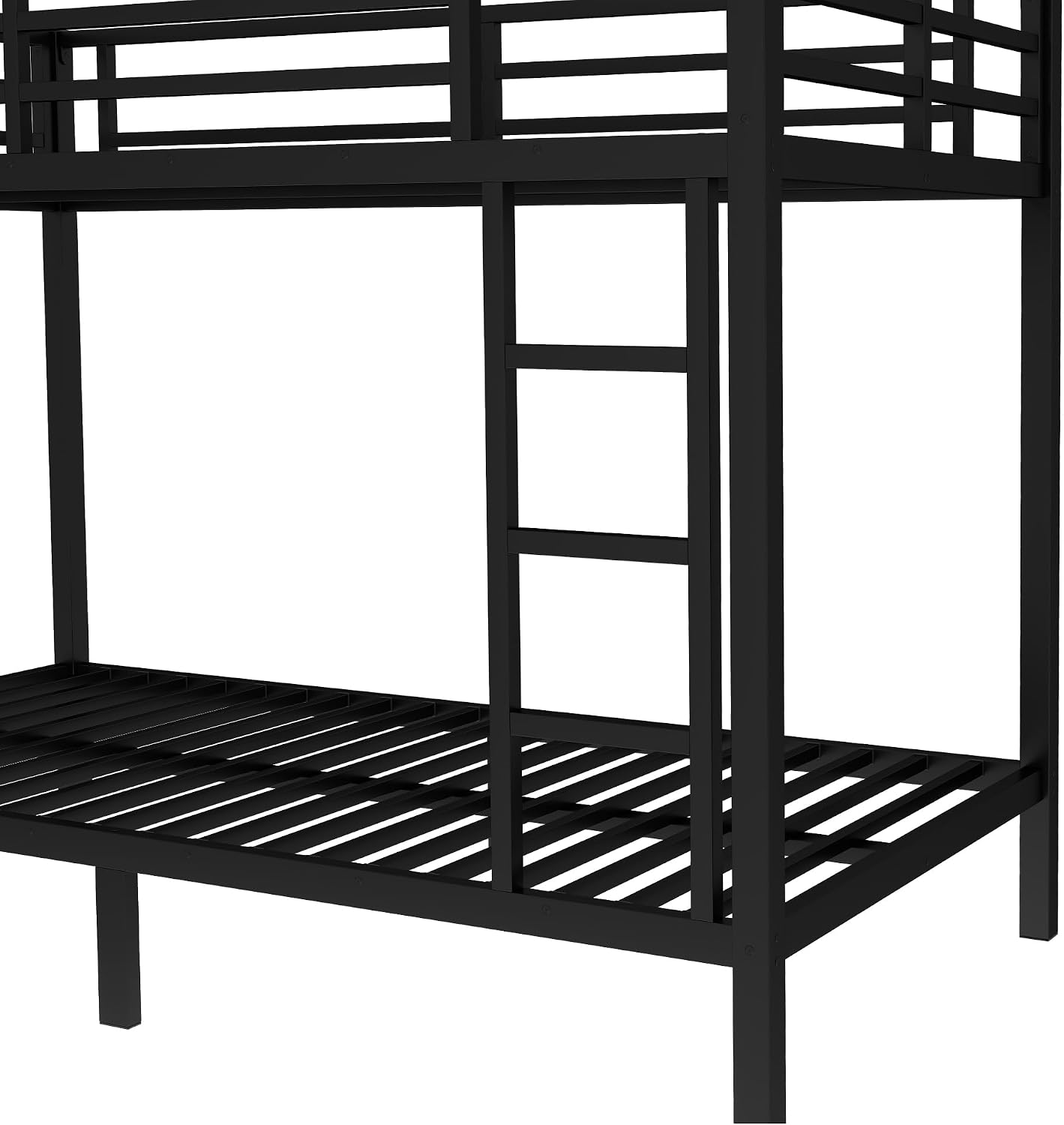 Bellemave Twin XL Over Twin XL Bunk Beds, Heavy Duty Metal Bunk Bed Frame for Kids, Adults, Black