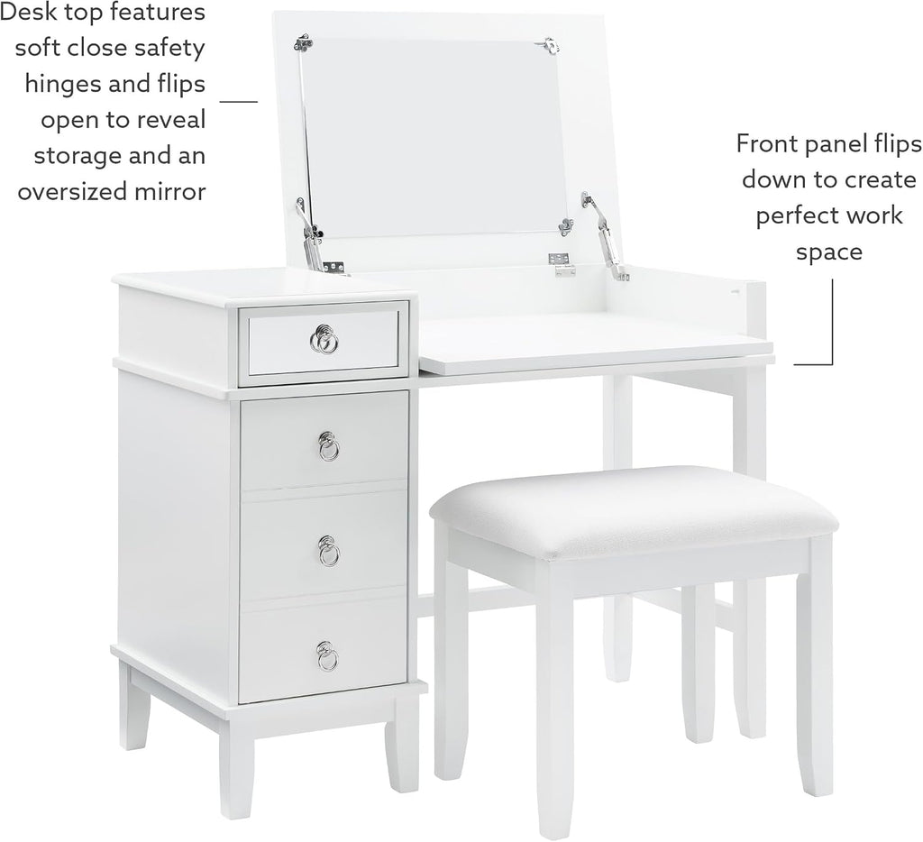 Linon Vanity Set, White