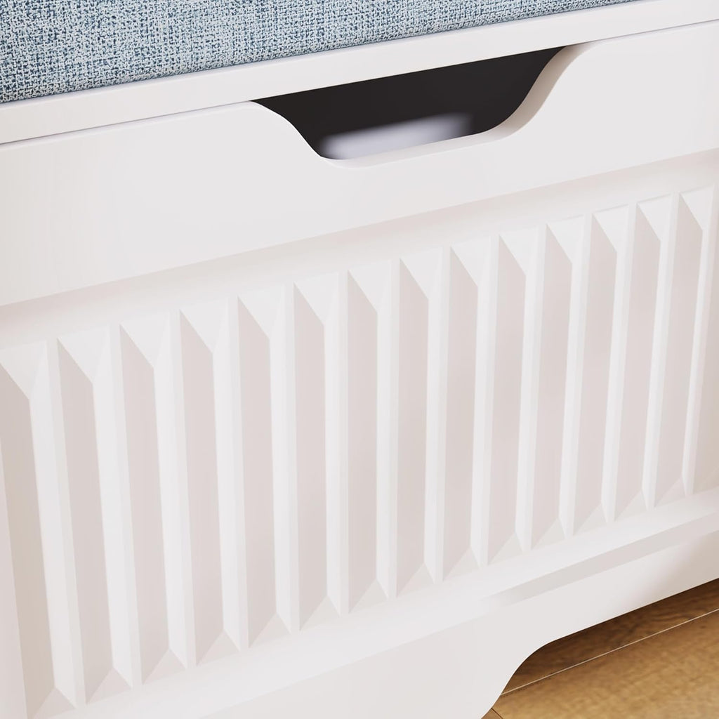L-Shaped Storage Bench, Corner Bench with Storage,Kitchen Breakfast Nook Bench, with Large Hidden Storage Space,Suitable for Dining Nook,Kitchen Corner and Entryway (White-01)