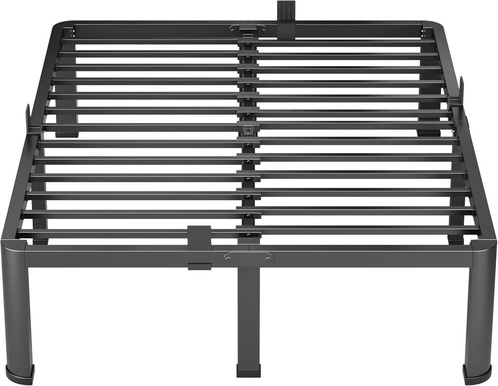 VIPSHOW 14 Inch King Heavy Duty 3500 lbs Bed Frame with Round-Corner Legs & Anti-Squeak Design – Quick Assembly Metal Platform, No Box Spring Needed