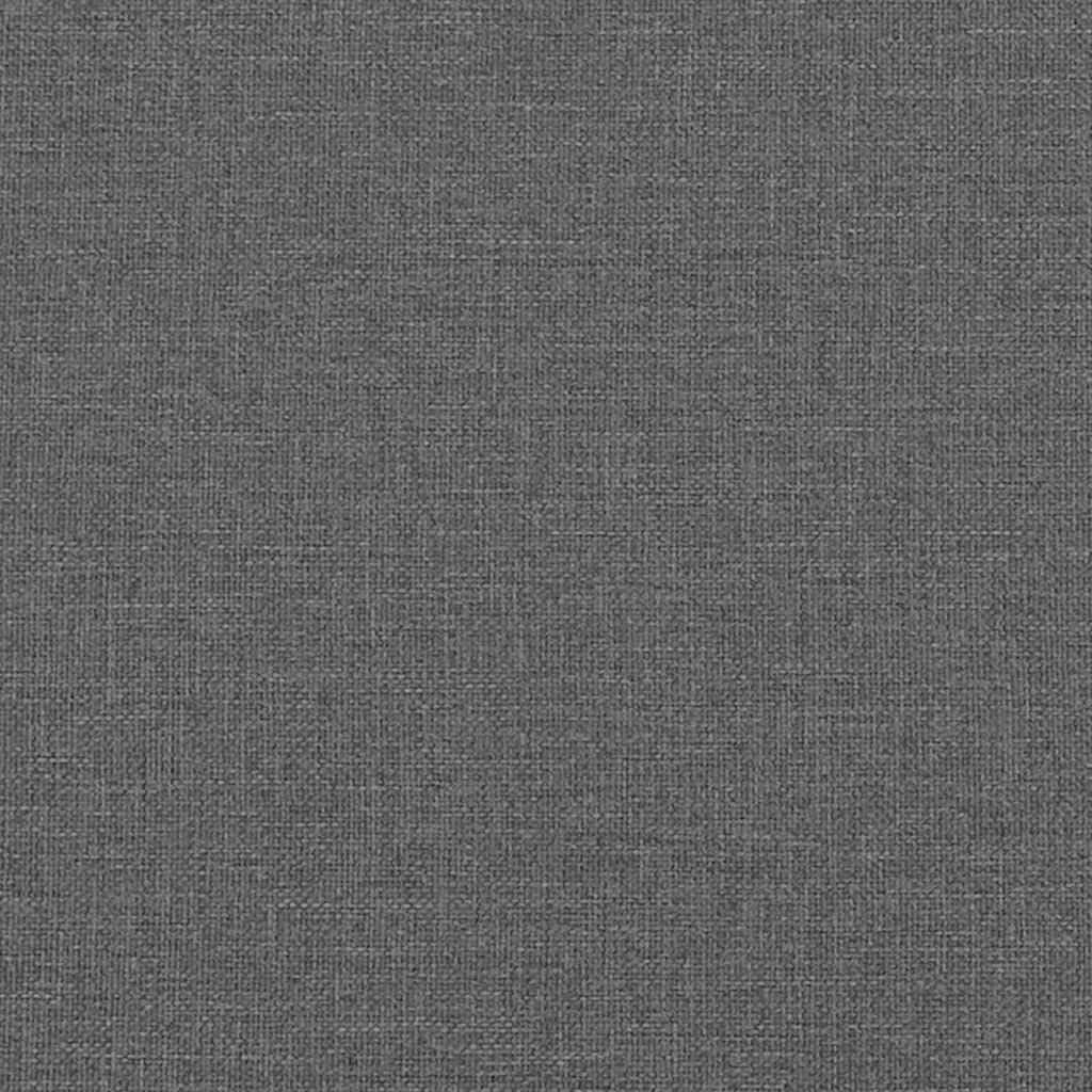 Twin XL Bed Frame Dark Grey 100% Polyester Plywood Engineered Wood Modern Upholstered Platform with Built-in Slats for Mattress Support Durable Breathable Fabric Easy Assembly