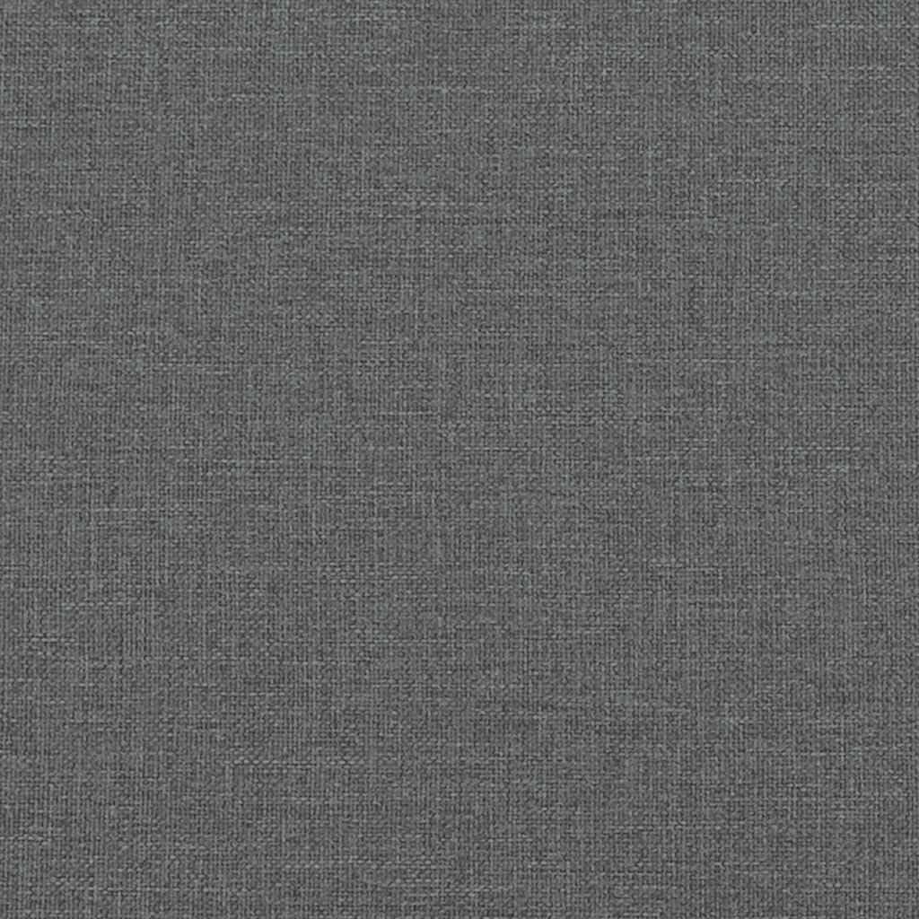 Dark Grey Full Size Bed Frame with Polyester Plywood Engineered Wood, Modern Upholstered Fabric Platform Frame for Double Mattress, Sturdy Construction and Comfort-Enhancing