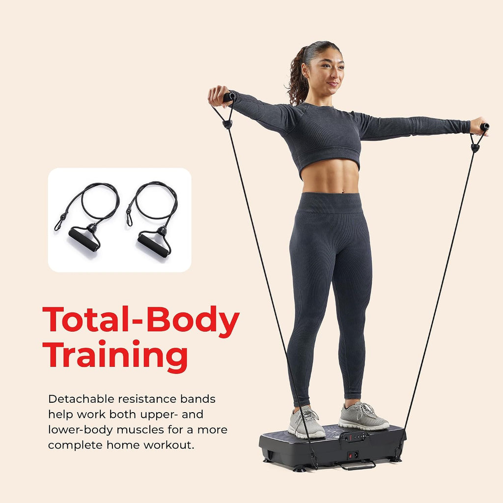 Sunny Health & Fitness Fitboard Vibration Platform Exercise Machine with Multiple Speed Settings and Vibration Modes for Multipurpose Workouts