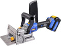 Steel Force BJ184 Wood Biscuit Plate Joiner 4' Brushless Cordless with 20V 5.0Ah Battery and Charger, 8mm 5/16' Dilling Bits, Up to 1-1/2' Drilling Depth
