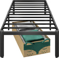 14 Inch Twin Bed Frame with Round Corners, Heavy Duty Metal Platform Bed Frame Twin Size, Noise Free, No Box Spring Needed, Easy Assembly - Sturdy and Elegant, Black