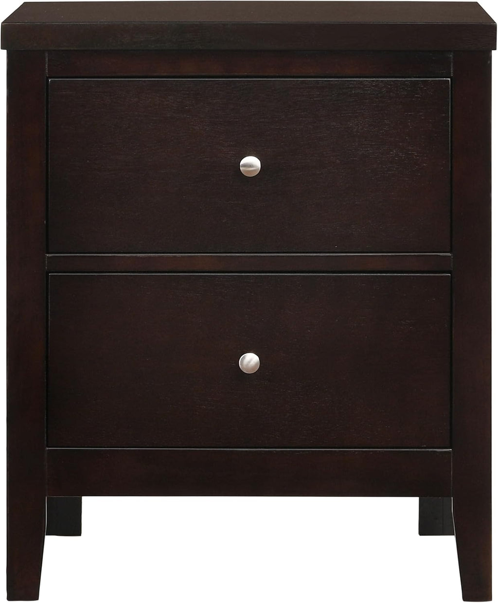 Coaster Home Furnishings Carlton Contemporary 4-Piece Bedroom Set Leatherette Upholstered Eastern King Size Panel Bed Frame 51-inch Headboard Cappuccino 202091KE-S4