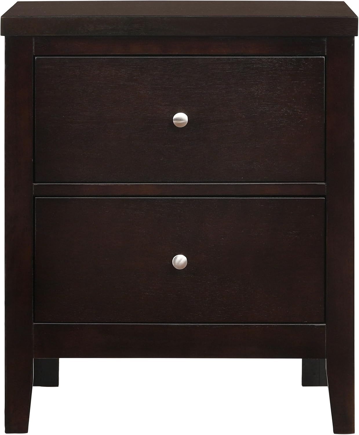 Coaster Home Furnishings Carlton Contemporary 4-Piece Bedroom Set Leatherette Upholstered Eastern King Size Panel Bed Frame 51-inch Headboard Cappuccino 202091KE-S4
