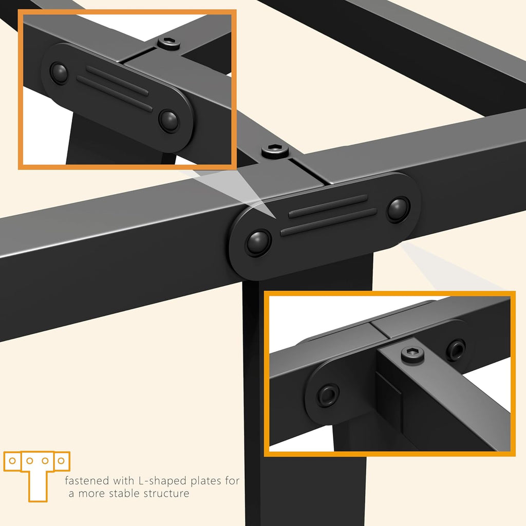 Metal Bed Frame,14Inch King Size Bed Frame with Storage Space,Heavy Duty Sturdy Mattress Foundation,Easy Assembly,No Box Spring Needed,King Grey