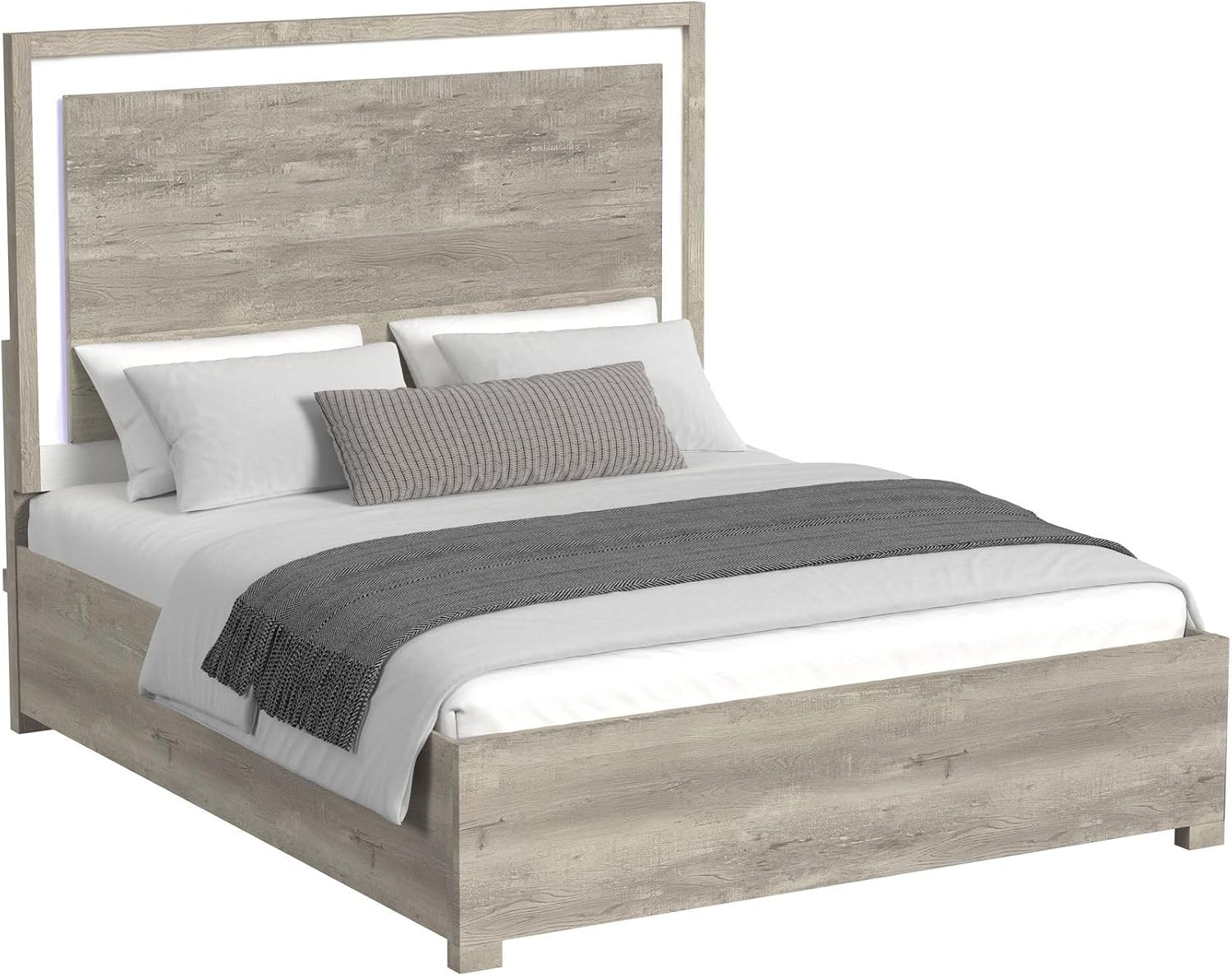 Picket House Vega King 3PC Bedroom Set with LED in Dual Tone