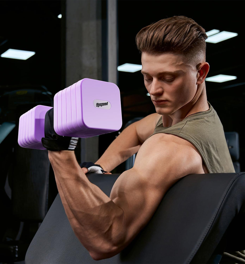 15LB 20LB 30LB 40LB 50LB Adjustable Dumbbell Set Free Weights Dumbbells Set for Women Men Hand Weights Sets Adjust Dumbbell Weight Sets for Home Gym Exercise Workout Strength Training Equipments