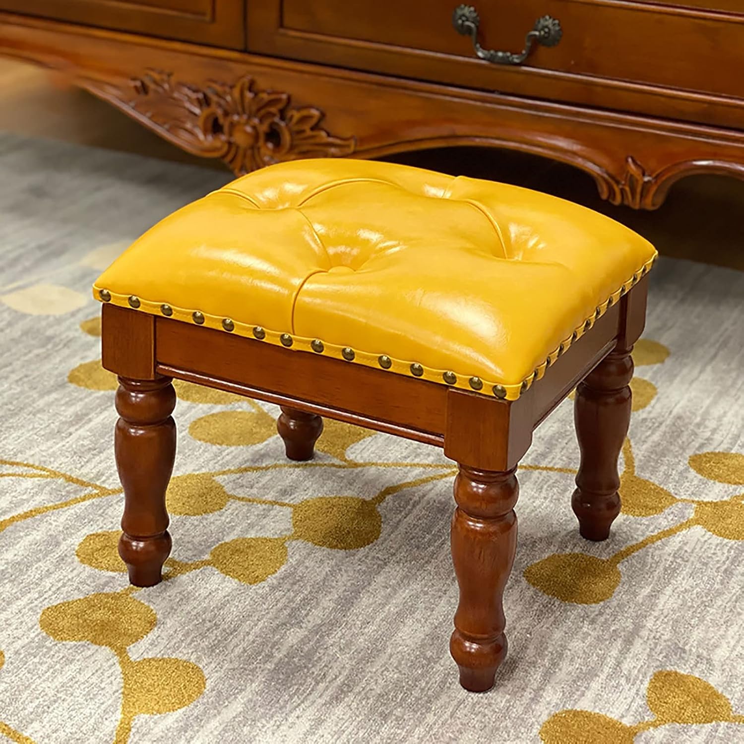 BTZHY Vanity Chair,Vanity Stool for Makeup Room, Bedroom Dressing Table Stool, Cushion Padded Bench, High Elastic Sponge Chair, Piano Chair Shoe-Changing Stool