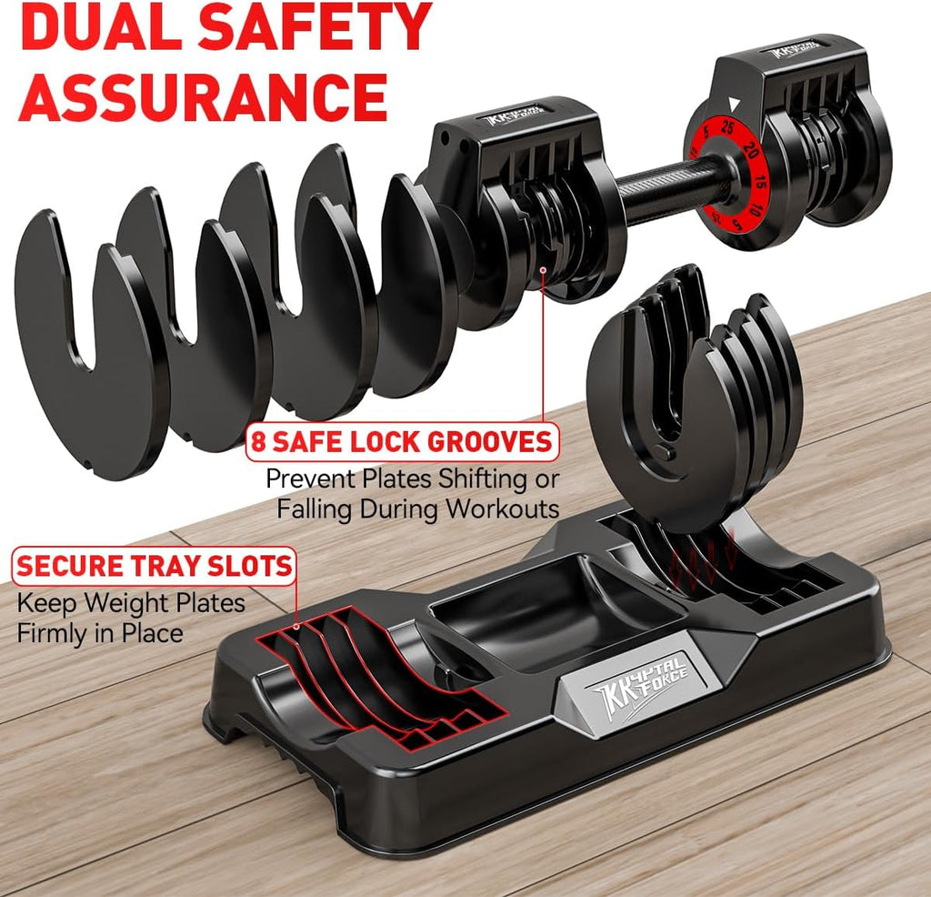 Adjustable Dumbbell Set of 2, 110lbs/50lbs Free Weights Dumbbell Set, 5-in-1/10-in-1 Quick-Lock Hand Weights, 25lbs/55lbs Pair with Anti-Slip Texture Handle, Weight Set For Home Gym Suit both Men and Women