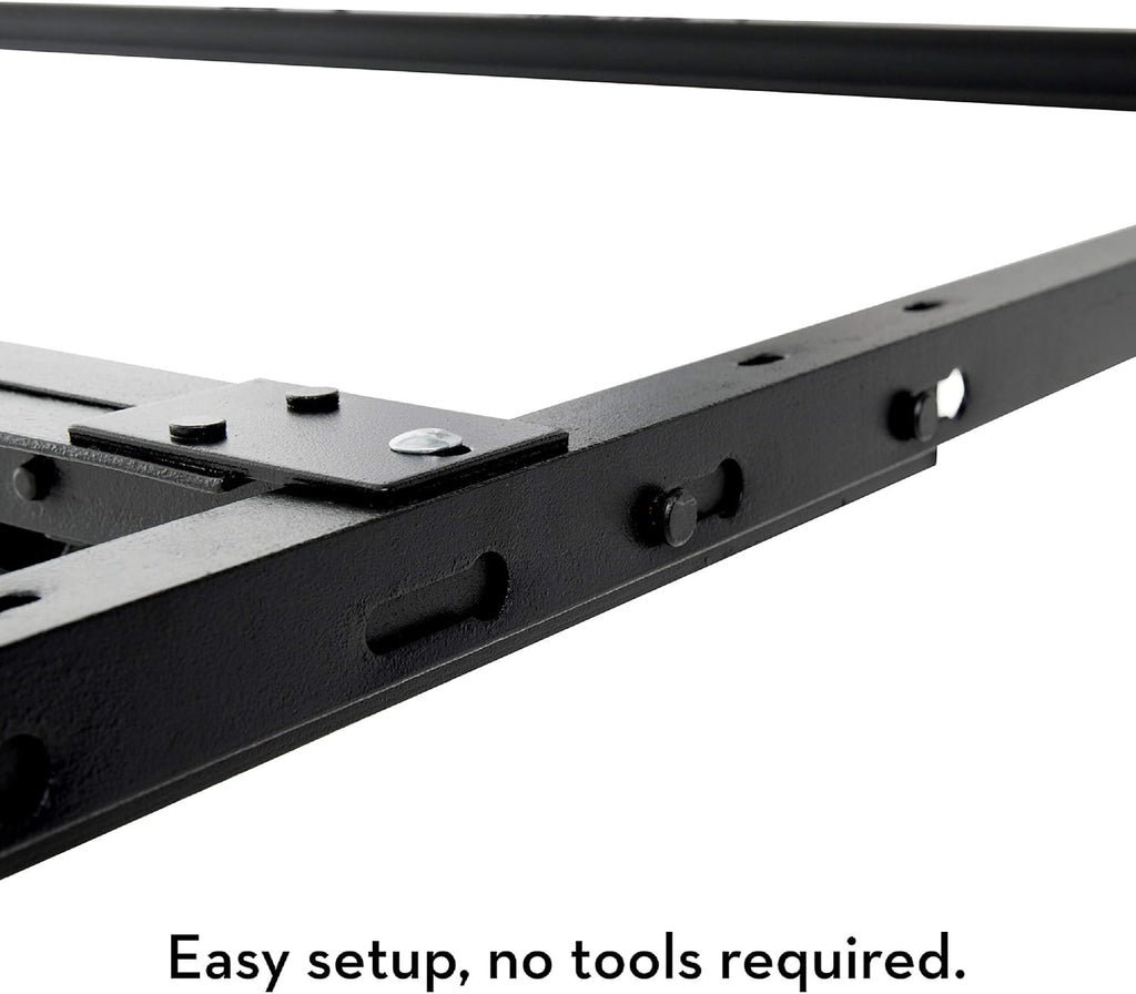 MALOUF Heavy Duty 9-Leg Adjustable Metal Bed Frame with Center Support and Rug Rollers - UNIVERSAL (King, Cal King, Queen, Full, Twin XL, Twin), Standard 7.5' Clearance
