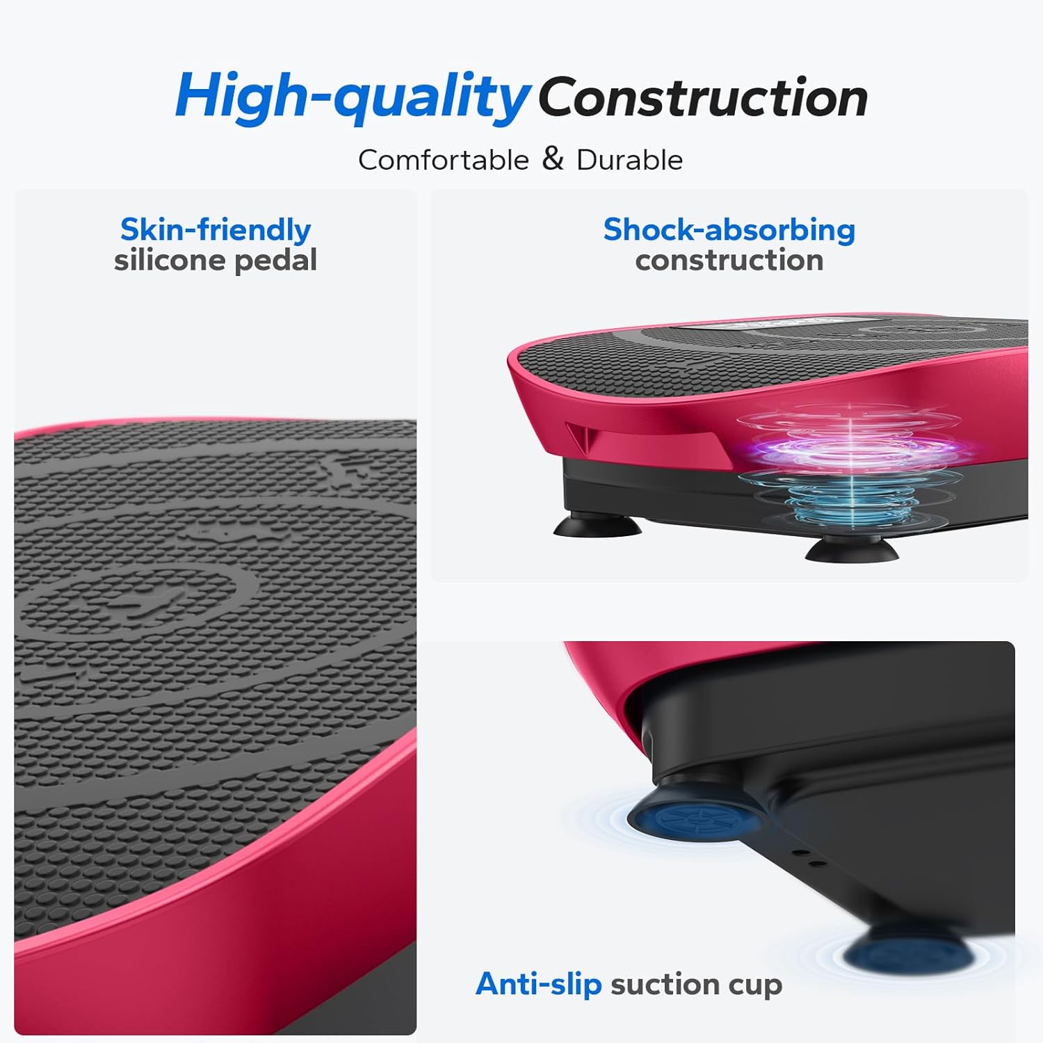MERACH Vibration Plate Exercise Machine, Whole Body Workout Equipment for Women, Bluetooth and Silicone Pedal, Vibration Plate with Auto Mode, Vibrate Fitness Platform for Home