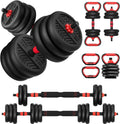 Adjustable Dumbbell, 20/30/40/60/80lbs Dumbbells Set, 4-in-1 Free Weights for Women/Men Workout Equipment Used as Barbell/Kettlebells/Push up Stand for Home Gym