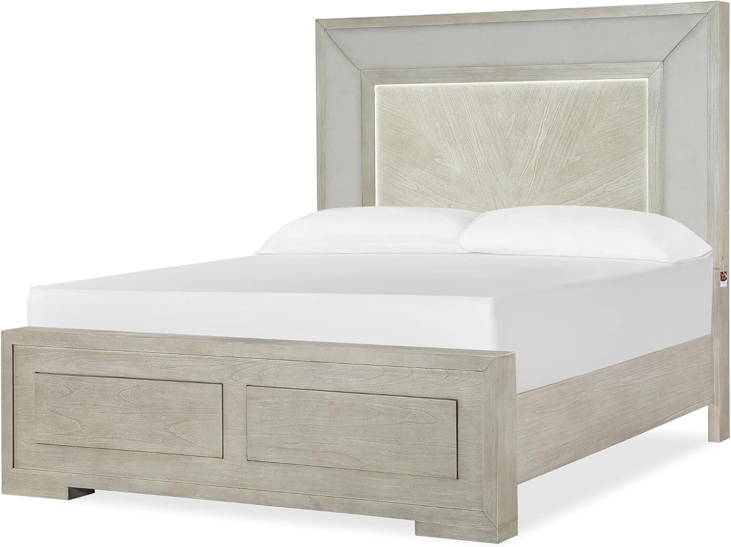 First of a Kind Celine Modern 4 Piece King Bedroom Set with Warm Wood Finish Clean Contemporary Design Coordinated Furniture Collection