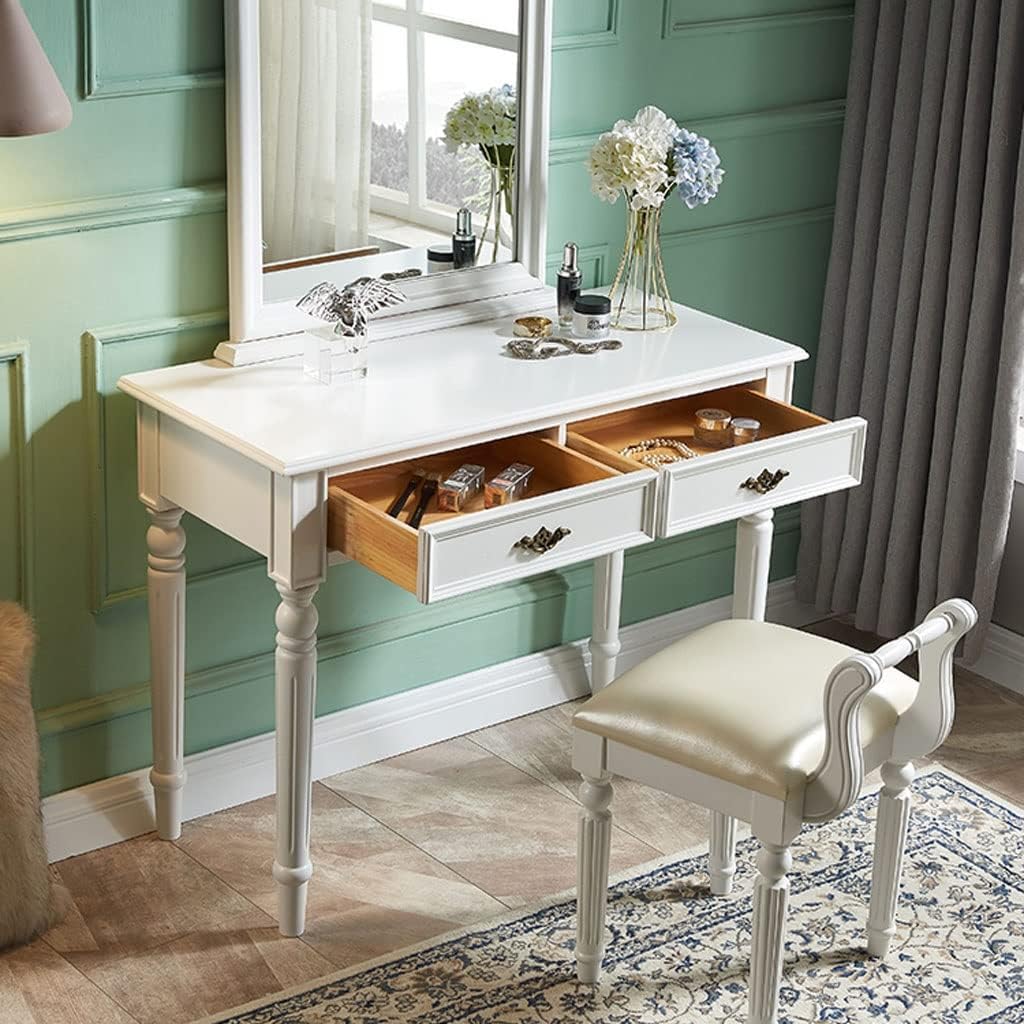 Vanity Benches Vanity Table Set Bedroom Minimalist Makeup Desk with Two Storage Cabinets Table Modern Women Dresser Table (Color : A)