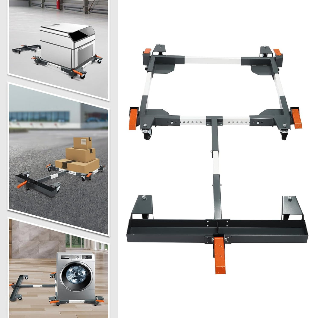 Adjustable Mobile Base Rolling Stand Universal Heavy Duty Mobile Base for Shop Equipment, Steel Rolling Stand for Tools and Machines, 1500 lbs Load Capacity