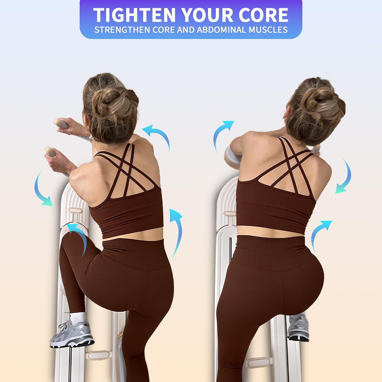 Spine Twist and Stretch Trainer, Detachable Back Stretcher Machine, Adjustable Exercise Equipment for Lower Back Pain Relief, Spine Decompression, Leg Stretching & Core Activation
