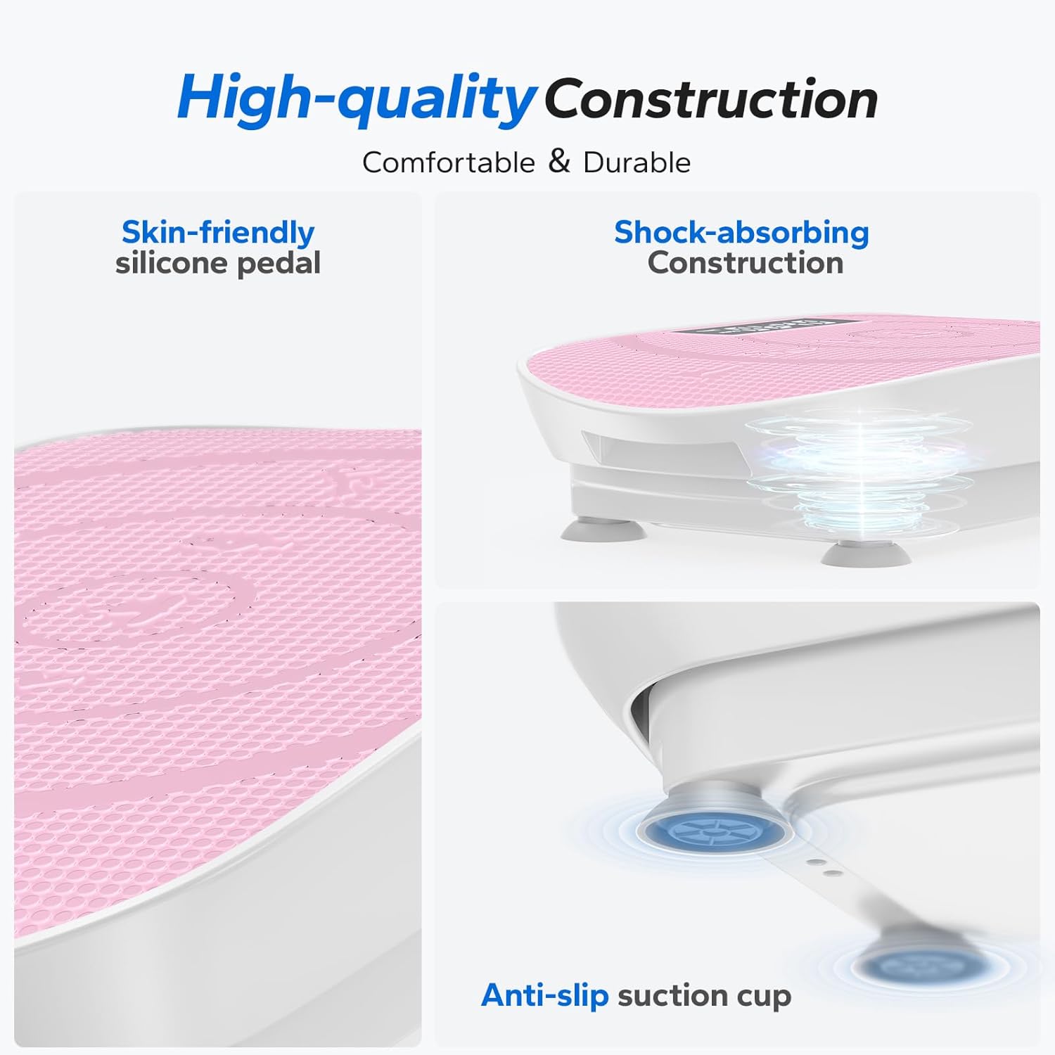 MERACH Vibration Plate Exercise Machine, Whole Body Workout Equipment for Women, Bluetooth and Silicone Pedal, Vibration Plate with Auto Mode, Vibrate Fitness Platform for Home