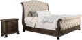 Furniture of America FOA Kai 2pc Natural Tone Wood Bedroom Set - King + Nightstand