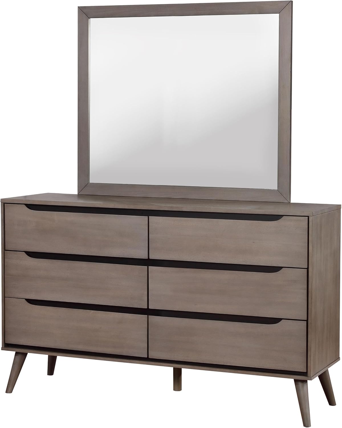HOMES: Inside + Out Debonaze Modern California King 4-Piece Bedroom Set, Gray