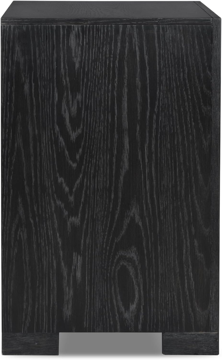Furniture of America Dannen Modern Solid Wood 3-Piece Bedroom Set with Panel Bed, USB Charger and Felt-Lined Top Drawers on Nightstand, Box Spring Needed, King, Weathered Black