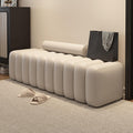 Modern Upholstered End of Bed Bench with Detachable Pillows and Metal Legs, Versatile Ottoman for Living Room, Bedroom, Hallway, and Corner