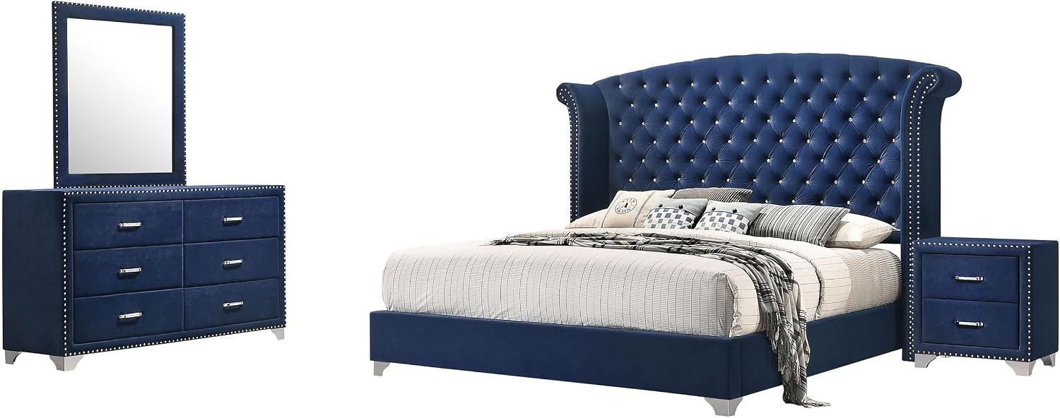 GOWE Kennedy Pacific Blue 4-Piece Eastern King Bedroom Set