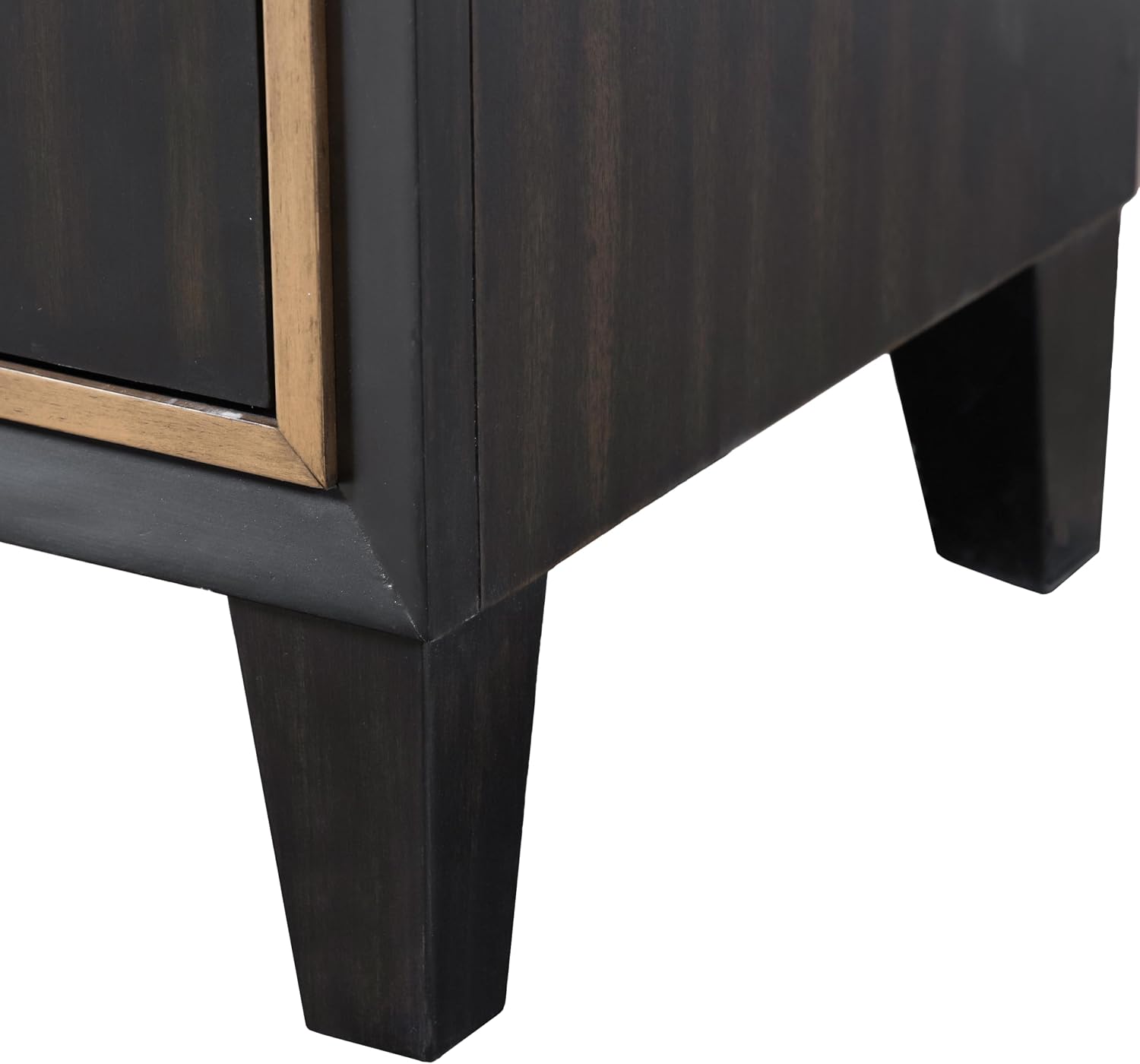 Furniture of America Samuel Modern Solid Wood 3-Piece Bedroom Collection Bed Frame and 2-Drawer Nightstands Set of 2, Box Spring Required, Espresso, Queen