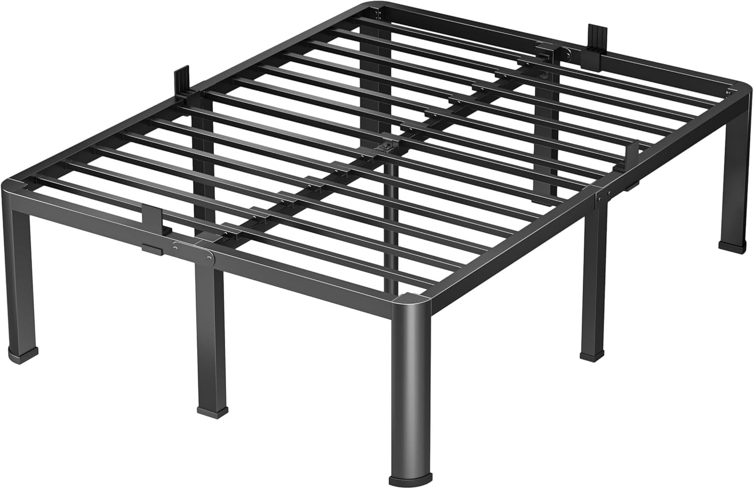 VIPSHOW 20 Inch King Heavy Duty 3500 lbs Bed Frame with Round-Corner Legs & Anti-Squeak Design – Quick Assembly Metal Platform, No Box Spring Needed